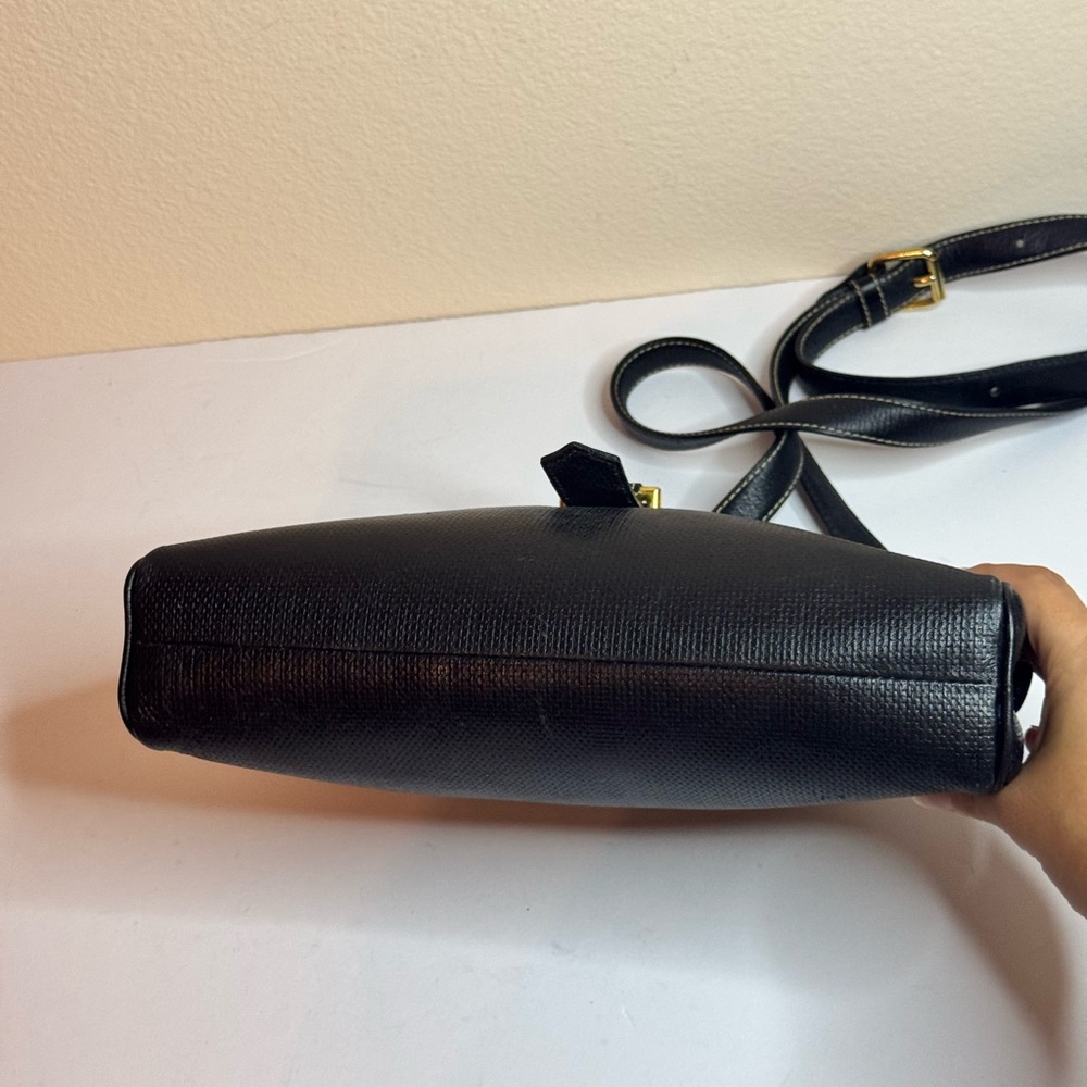 LANCEL Vintage Black Leather Crossbody Bag - Picture 7 of 12